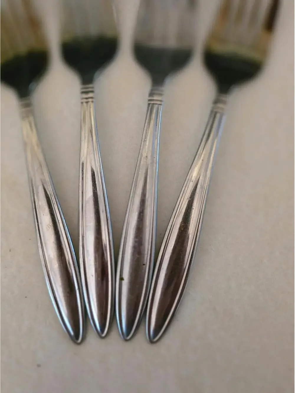 Reed & Barton Stainless Korea Salad Forks Set of 4 Vintage Replacement Flatware